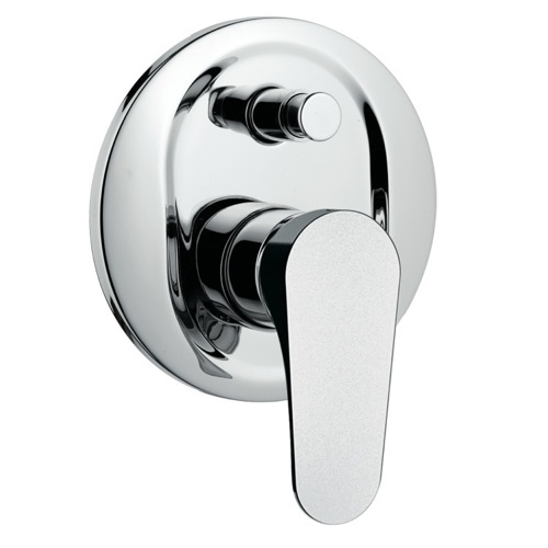 Contemporary Built-In Bath Shower Diverter In Brass, Rough-In Valve Included Remer L09US